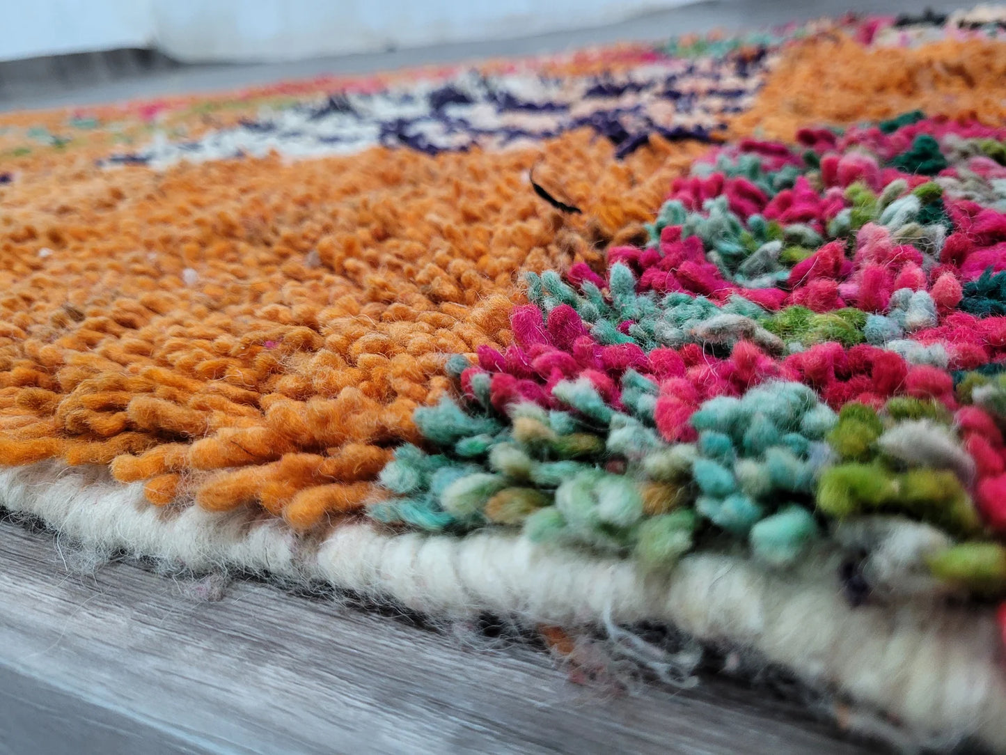 Boujaad Runner Rug – Orange and Multicolor