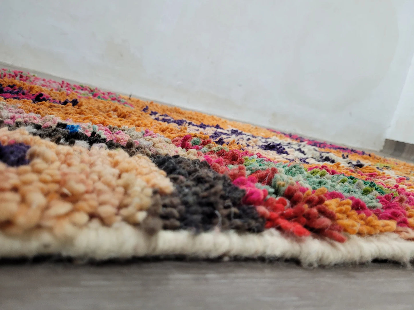 Boujaad Runner Rug – Orange and Multicolor