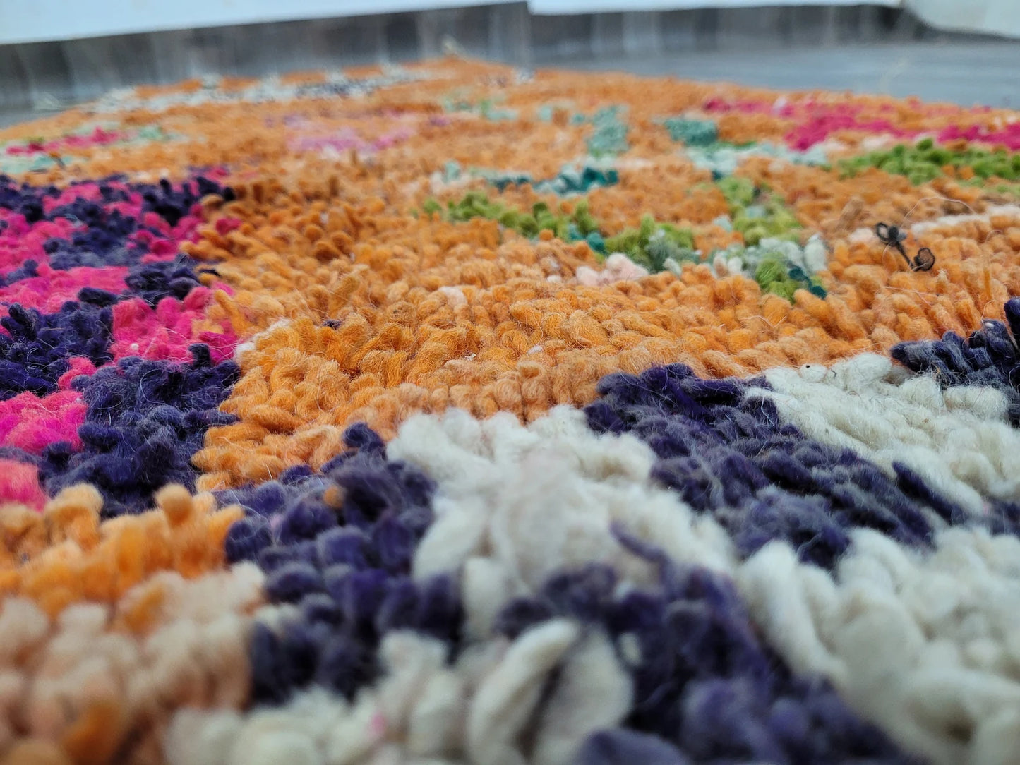 Boujaad Runner Rug – Orange and Multicolor