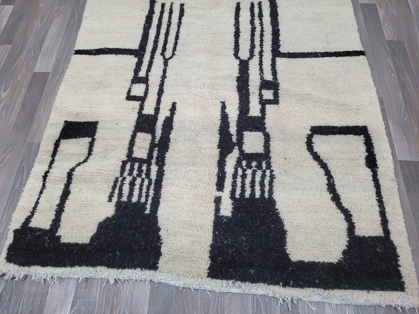New Azilal Rug - White And Black