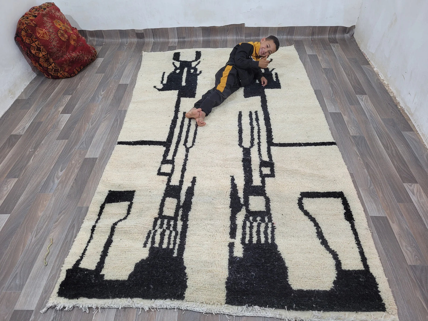 New Azilal Rug - White And Black