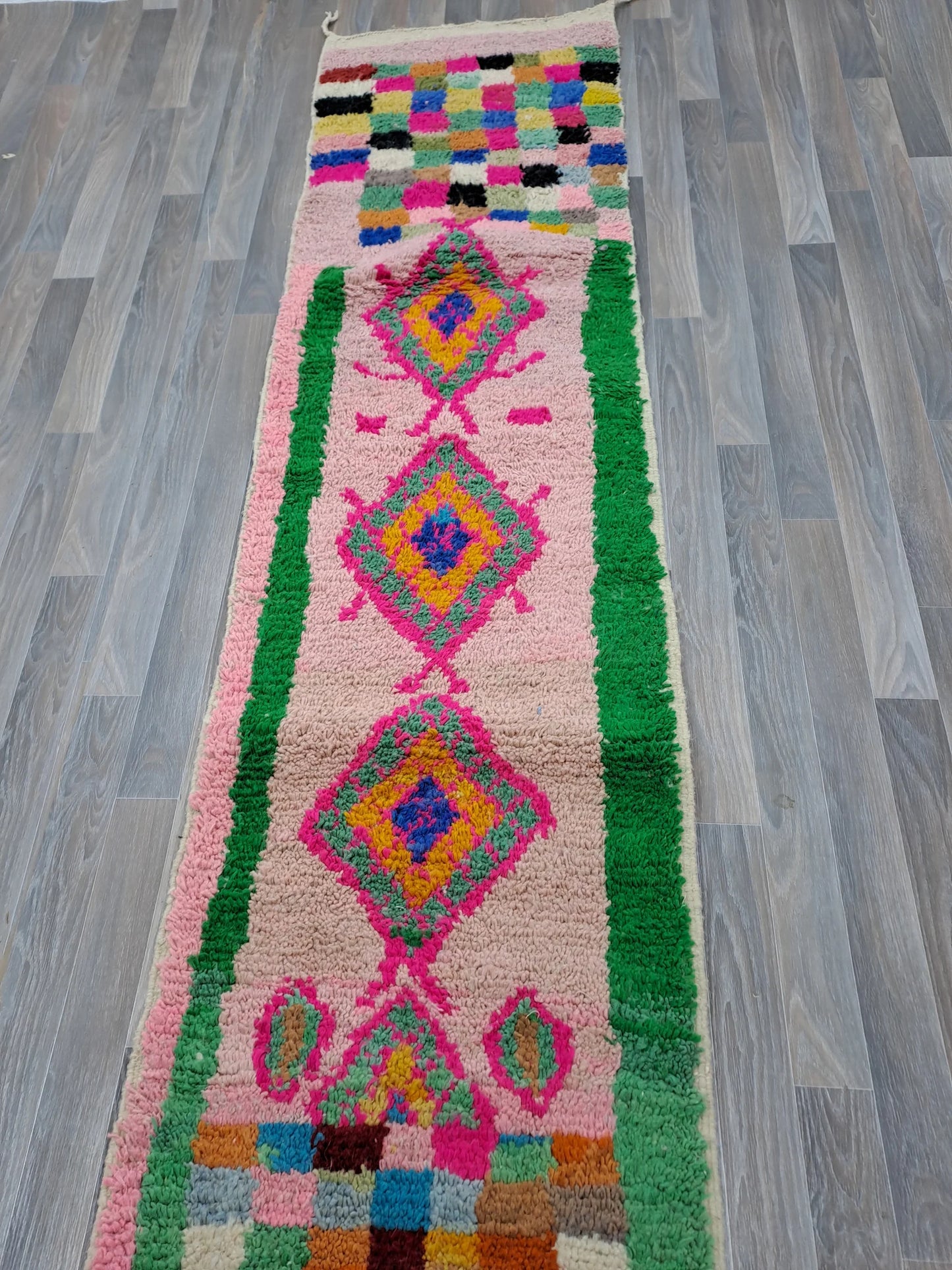 Boujaad Runner Rug – Pink and Multicolor