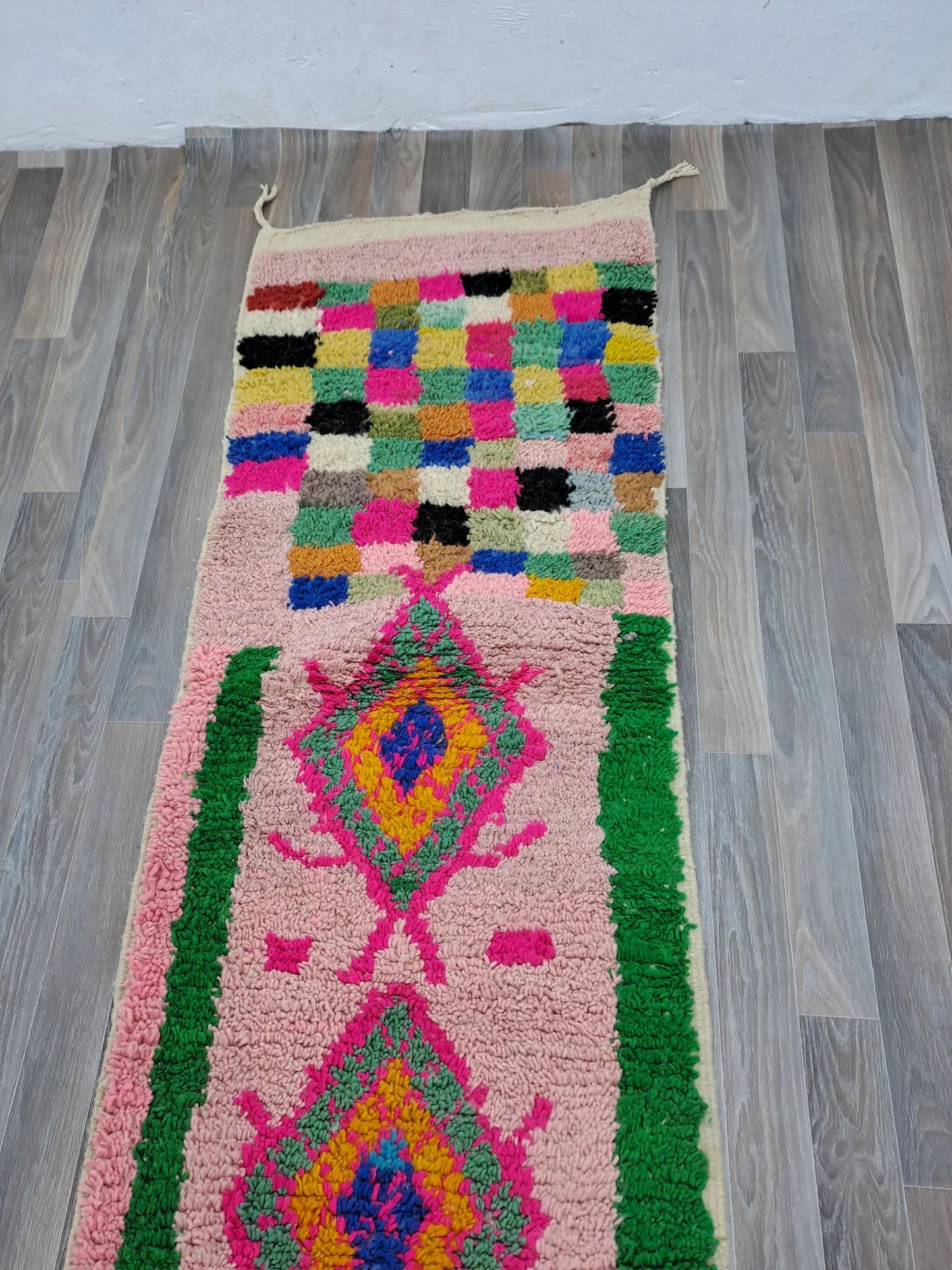 Boujaad Runner Rug – Pink and Multicolor