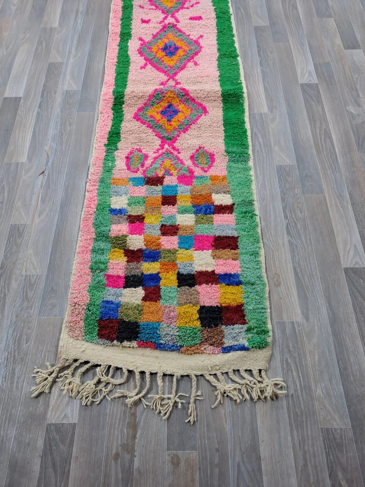 Boujaad Runner Rug – Pink and Multicolor