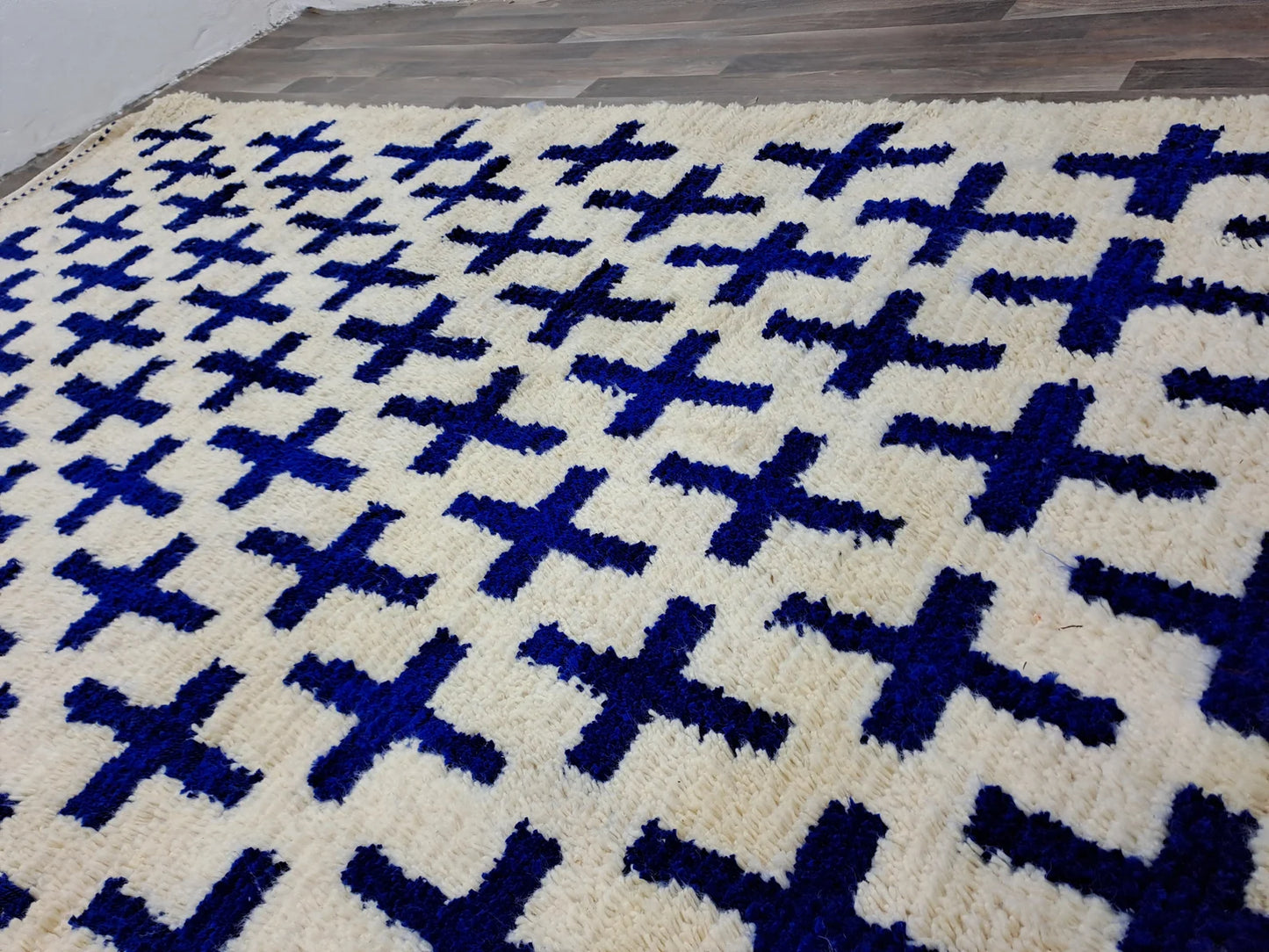 Moroccan Colorful Rug - White Boujaad Style