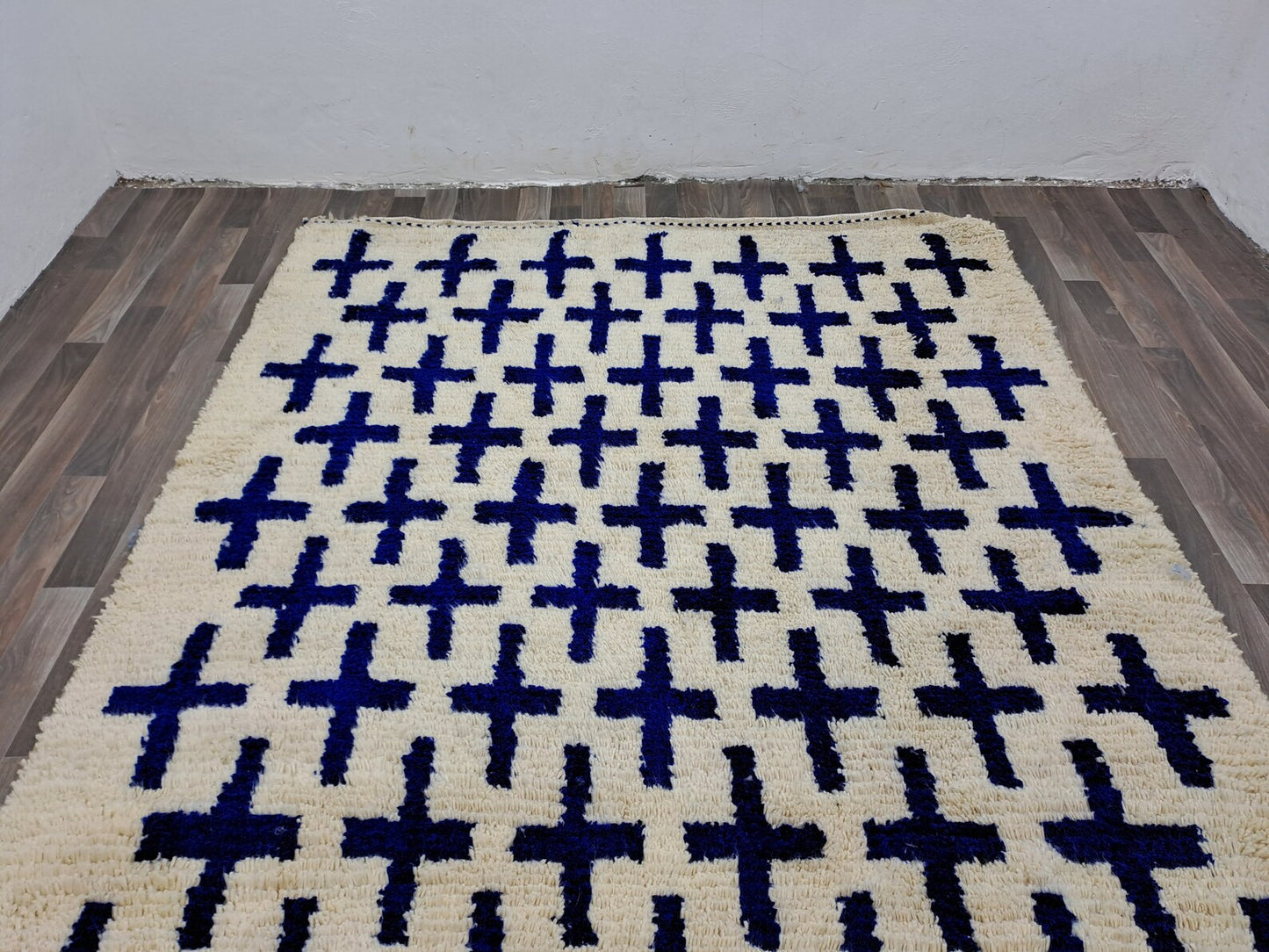 Moroccan Colorful Rug - White Boujaad Style