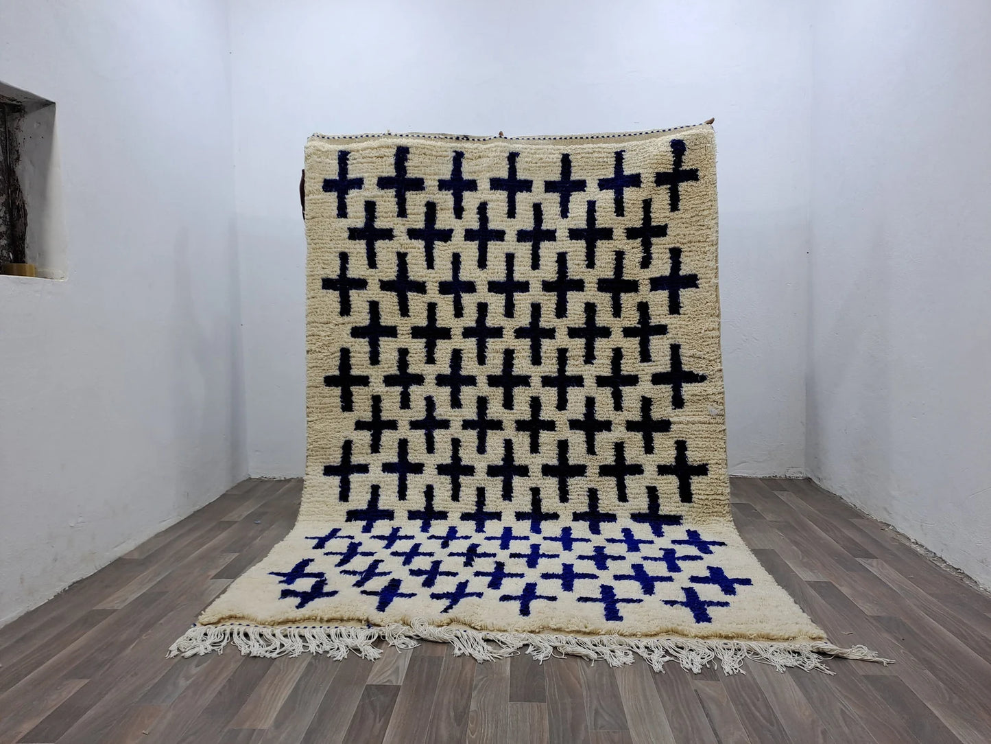 Moroccan Colorful Rug - White Boujaad Style