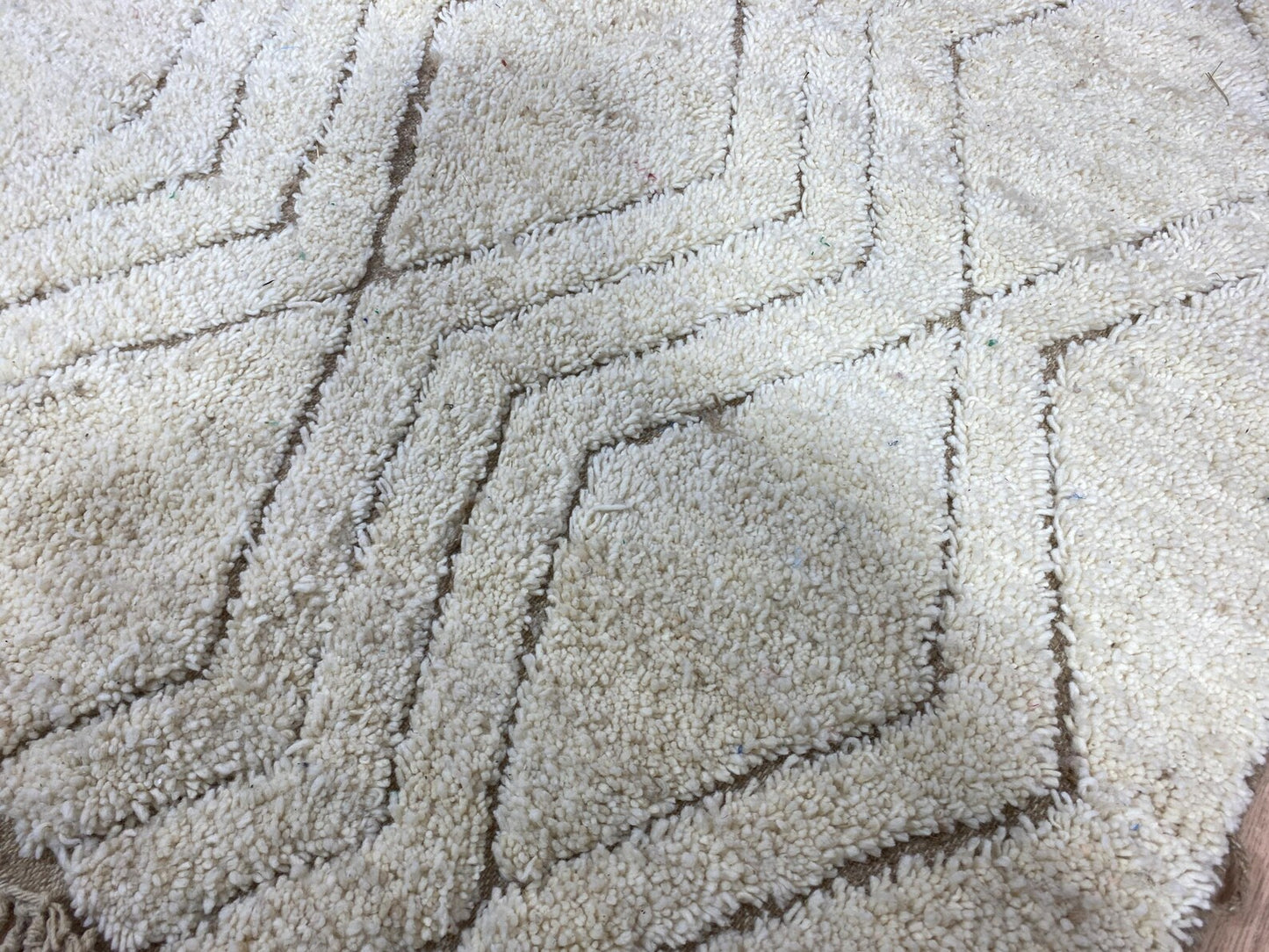 Beni Ourain Rug - Beige & White