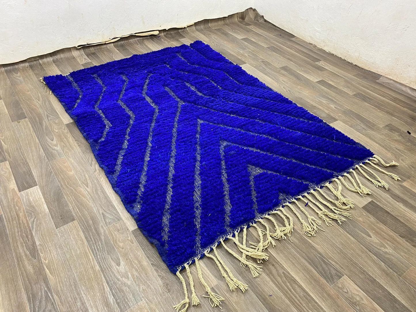 Berber Solid Blue Rug