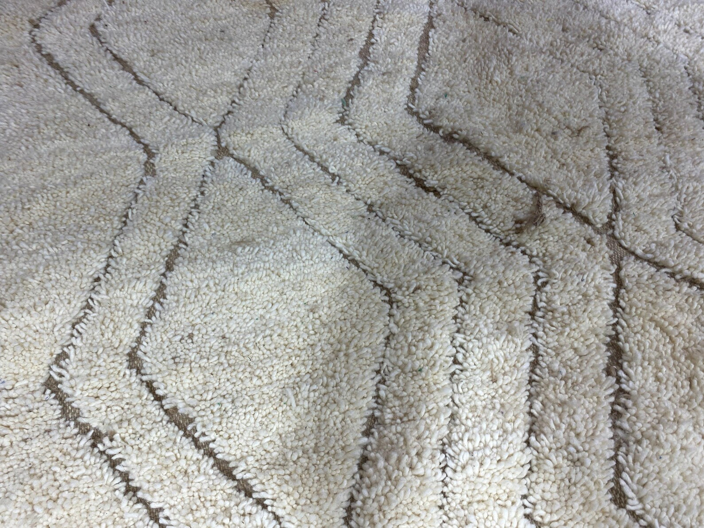 Beni Ourain Rug - Beige & White