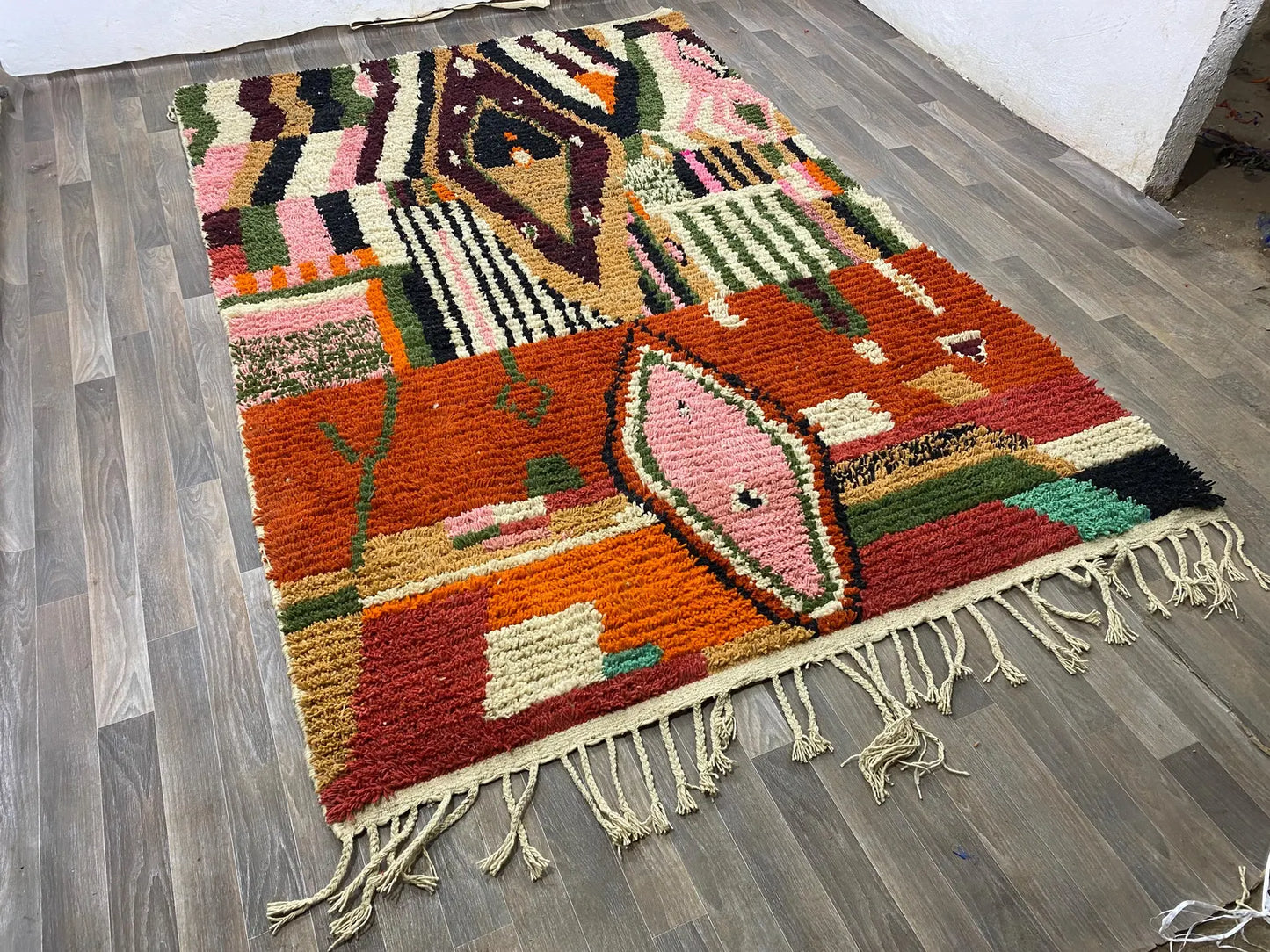 New Orange Beni Ouarain Rug