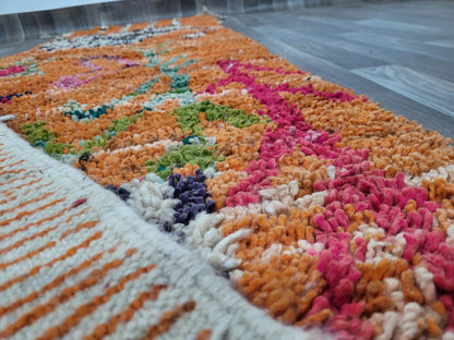 Boujaad Runner Rug – Orange and Multicolor