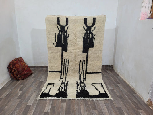 New Azilal Rug - White And Black