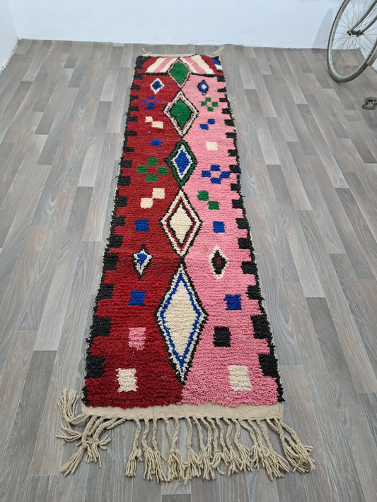 Runner – Pink and Red Boujaad Rug