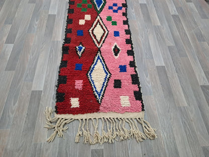 Runner – Pink and Red Boujaad Rug