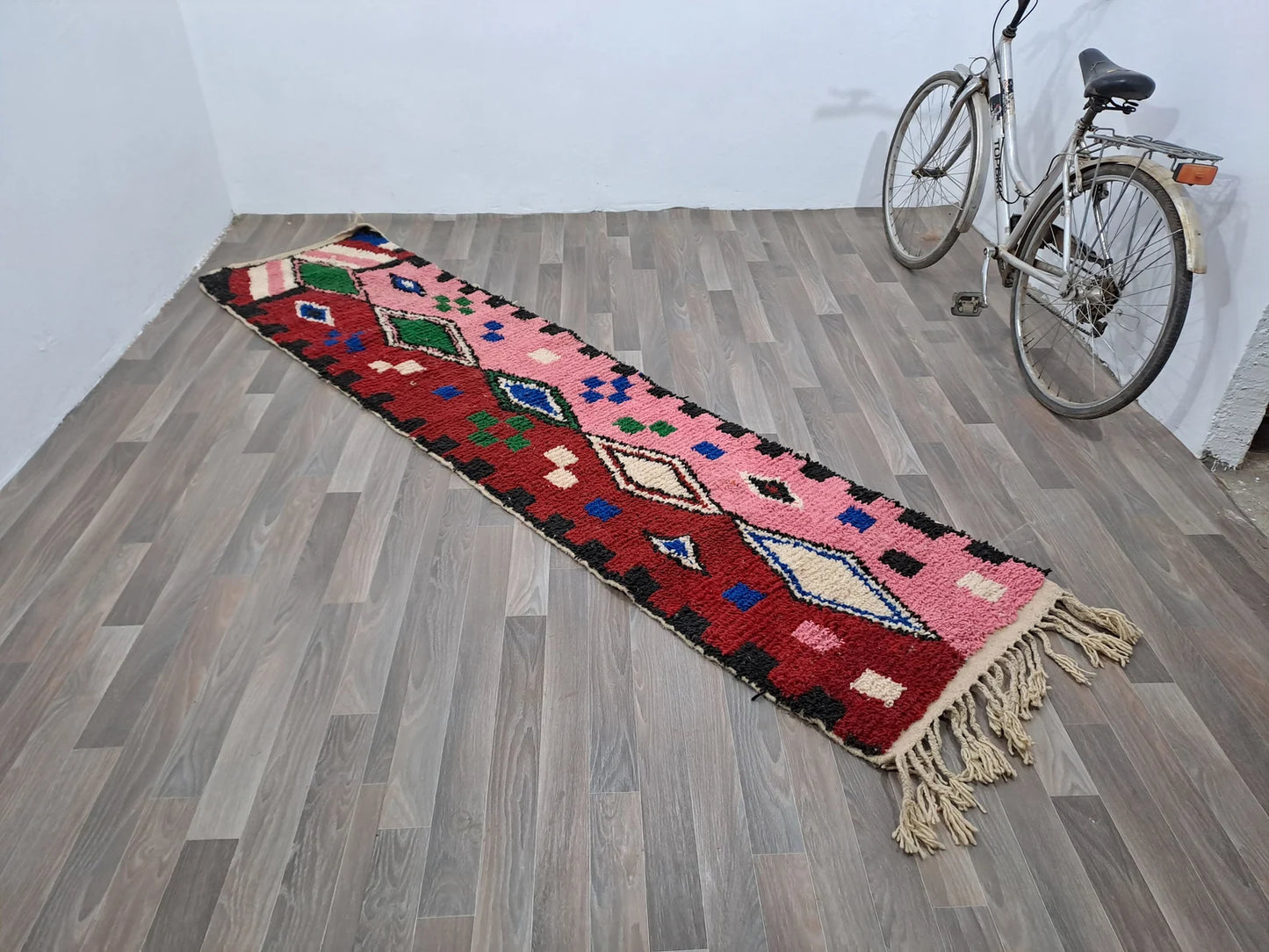 Runner – Pink and Red Boujaad Rug