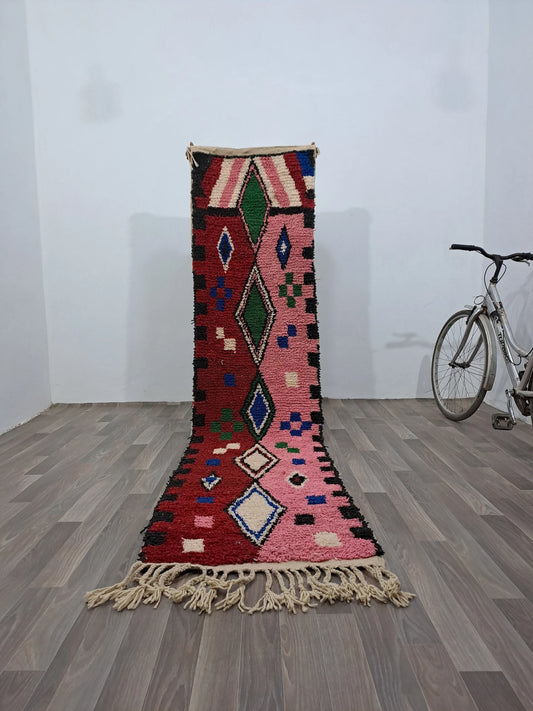 Runner – Pink and Red Boujaad Rug
