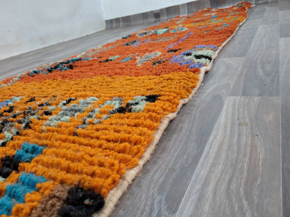 Berber Runner – Boujaad Style Orange Wool Carpet