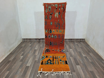 Berber Runner – Boujaad Style Orange Wool Carpet