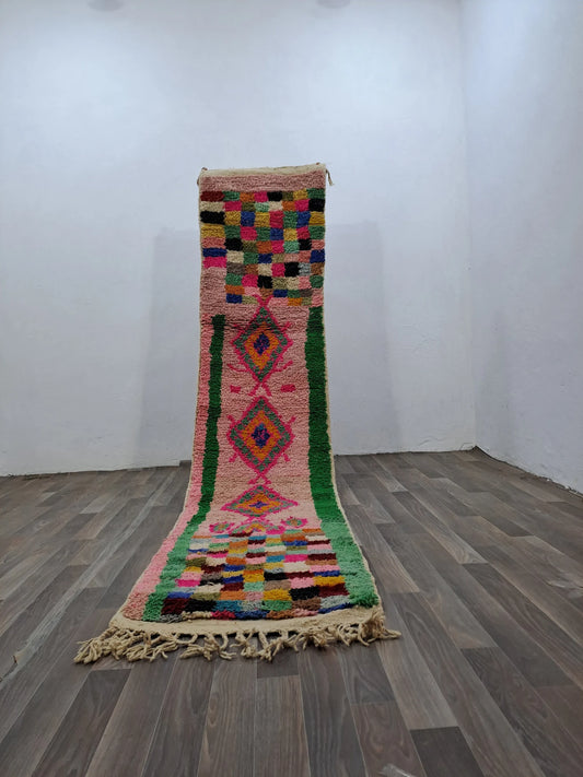 Boujaad Runner Rug – Pink and Multicolor