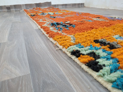 Berber Runner – Boujaad Style Orange Wool Carpet