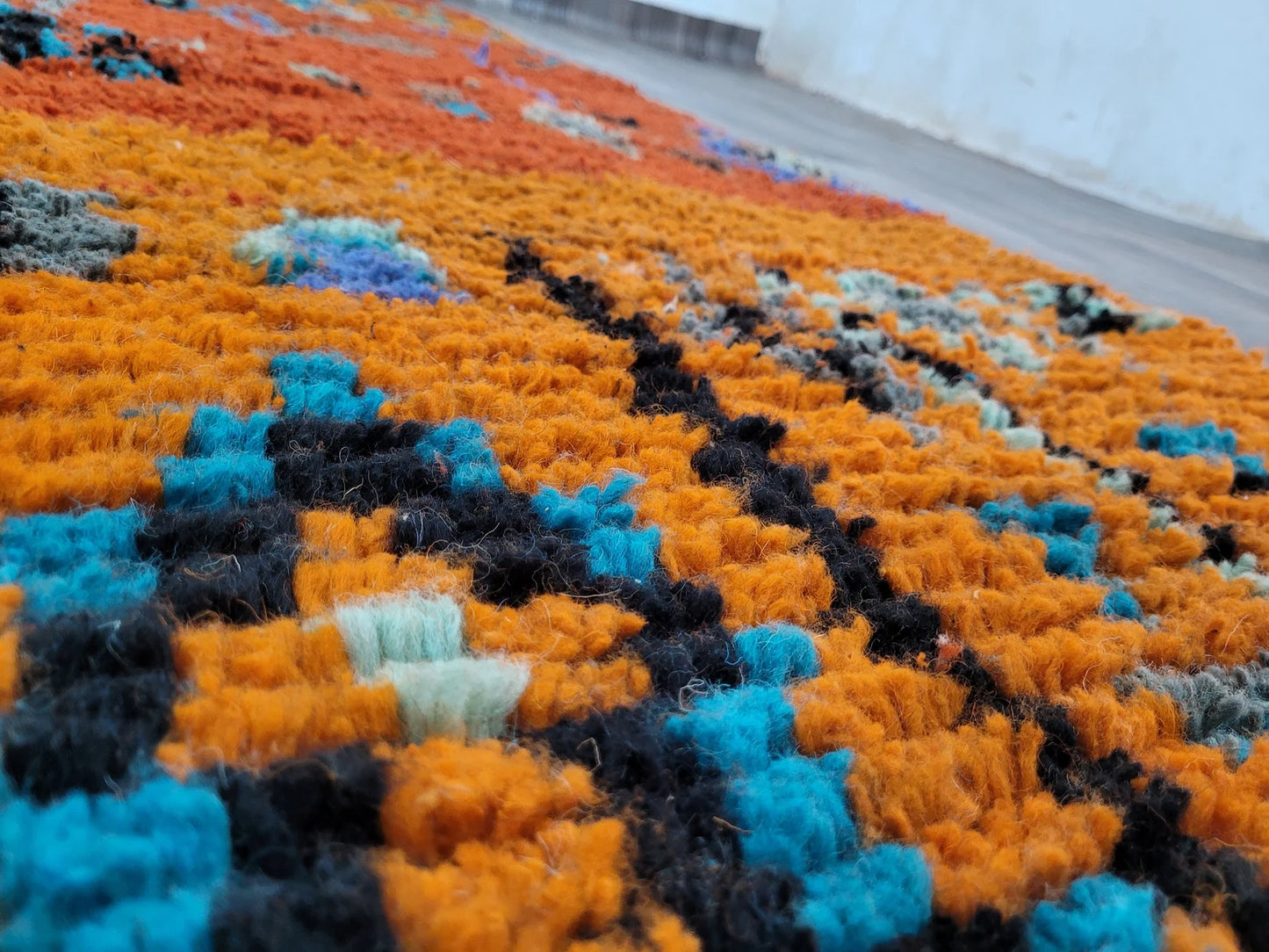 Berber Runner – Boujaad Style Orange Wool Carpet