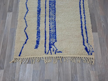 Beni Ourain - White Blue Rug