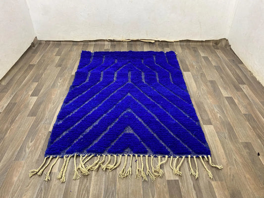 Berber Solid Blue Rug