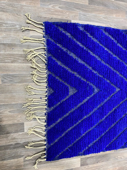Berber Solid Blue Rug