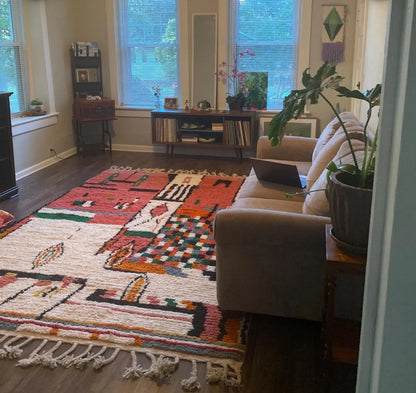 Handmade Moroccan Boujaad Rug