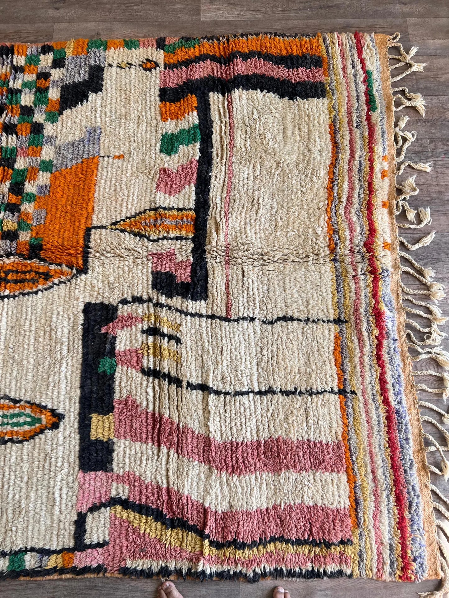 Handmade Moroccan Boujaad Rug