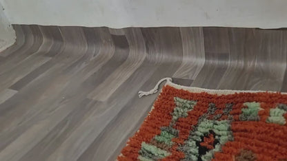 Berber Runner – Boujaad Style Orange Wool Carpet