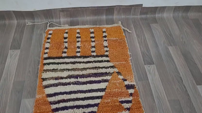 Boujaad Runner Rug – Orange and Multicolor