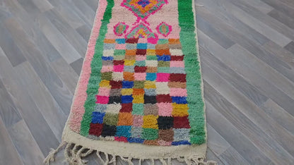 Boujaad Runner Rug – Pink and Multicolor